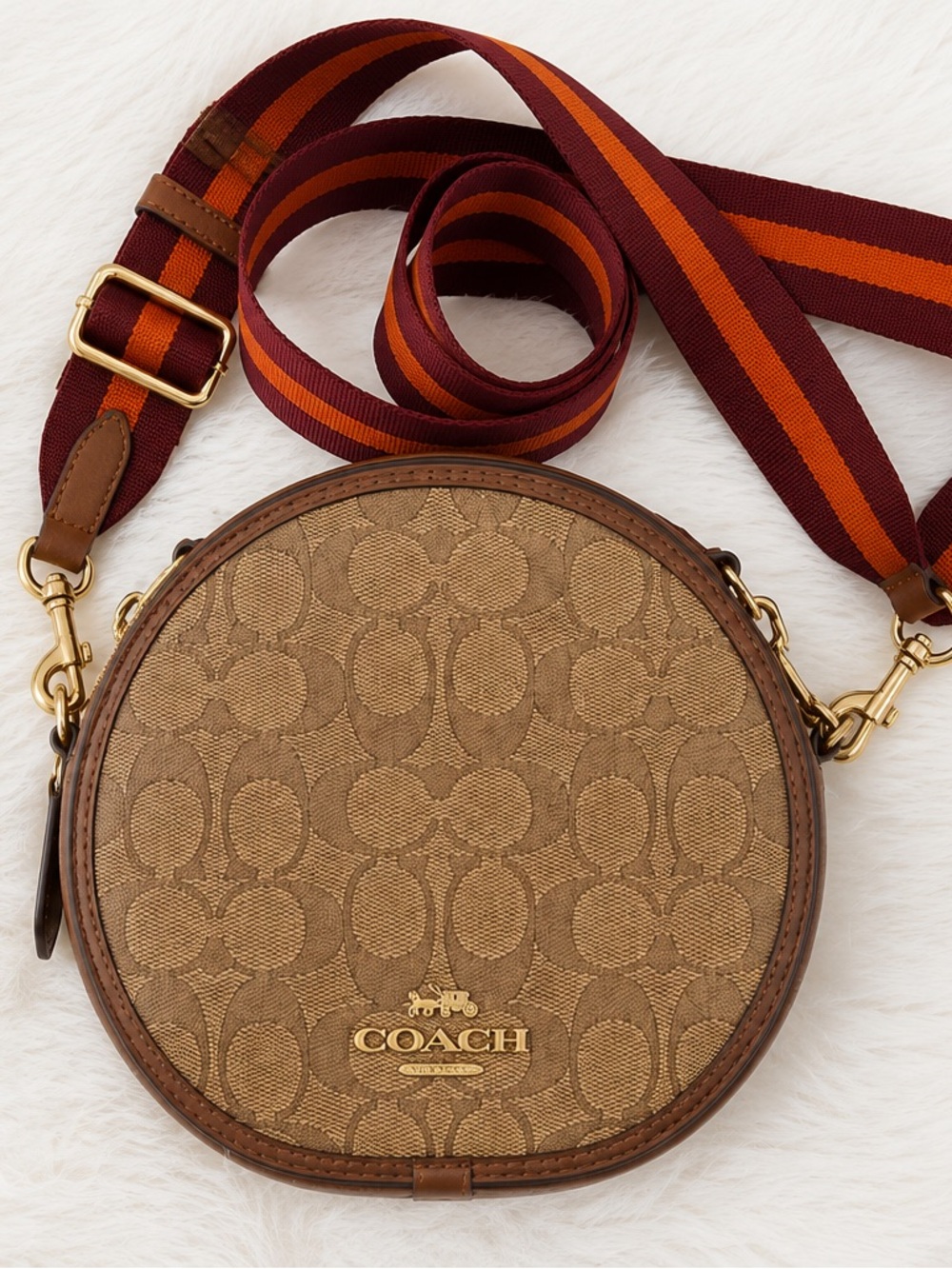 Coach Tan/Brown Signature canteen crossbody